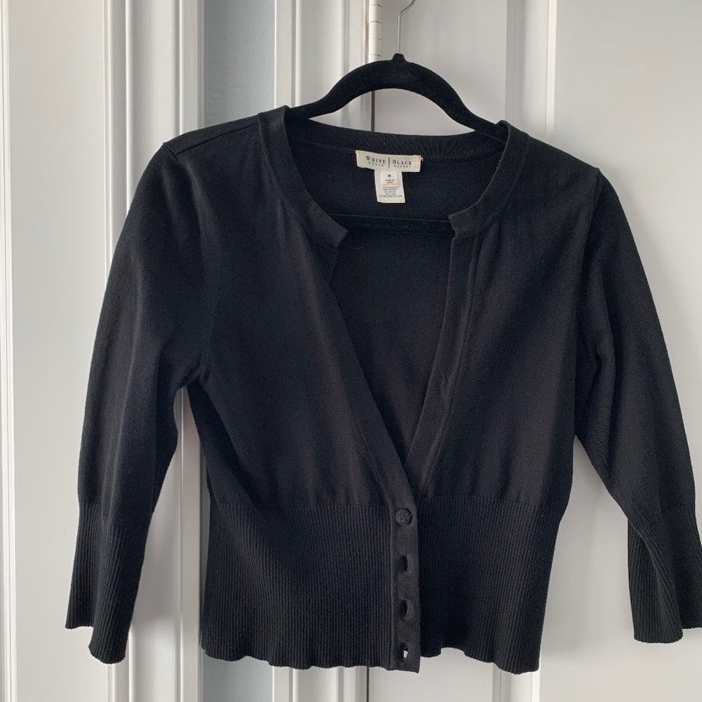 Black Cropped Cardigan